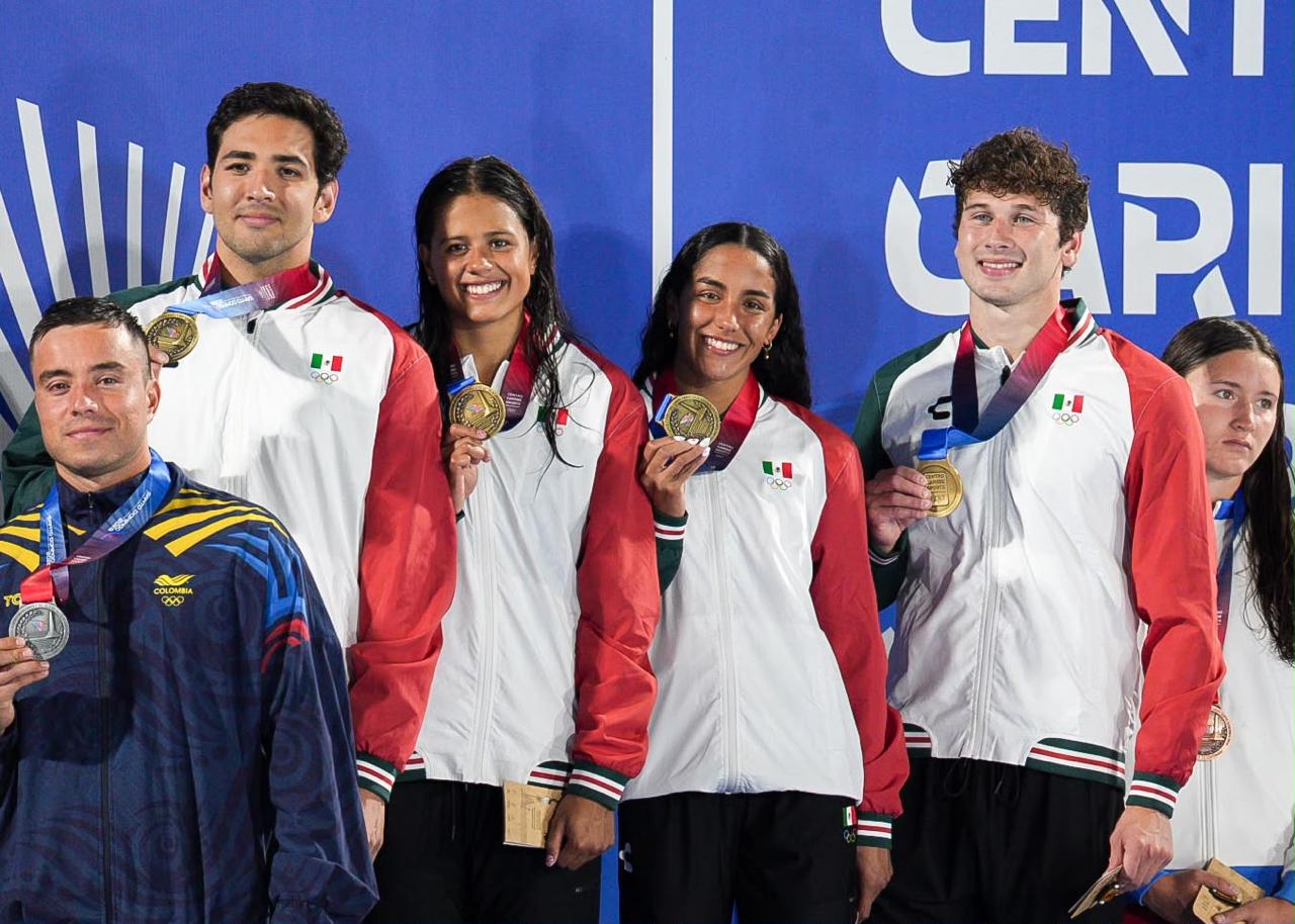 México amplía su dominio en la natación de Santo Domingo 2026 con cinco oros más y 13 títulos en total. (Conade)